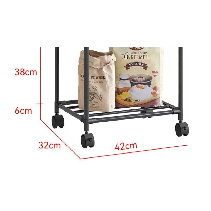 Unidad de almacenamiento y estantería portátil para el hogar, adecuada para cocina, dormitorio y uso multipropósito, con ruedas.