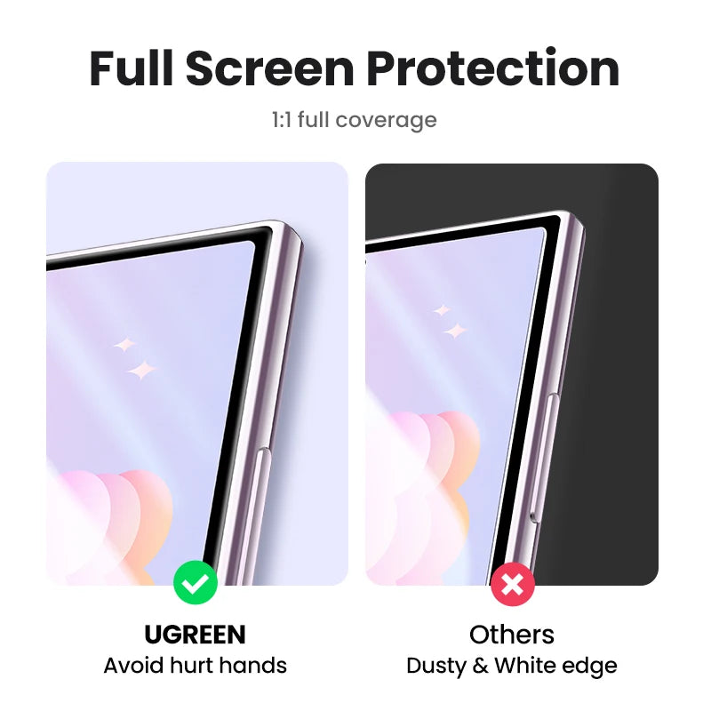 UGREEN para Samsung Galaxy S24 Ultra película protectora de pantalla de vidrio para Samsung S24 S25 Ultra película protectora HD protectores