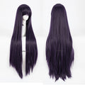 Inu x Boku SS Ririchiyo Shirakiin Riricho pelucas de Cosplay 100CM de largo púrpura negro peluca de pelo sintético resistente al calor + gorro de peluca