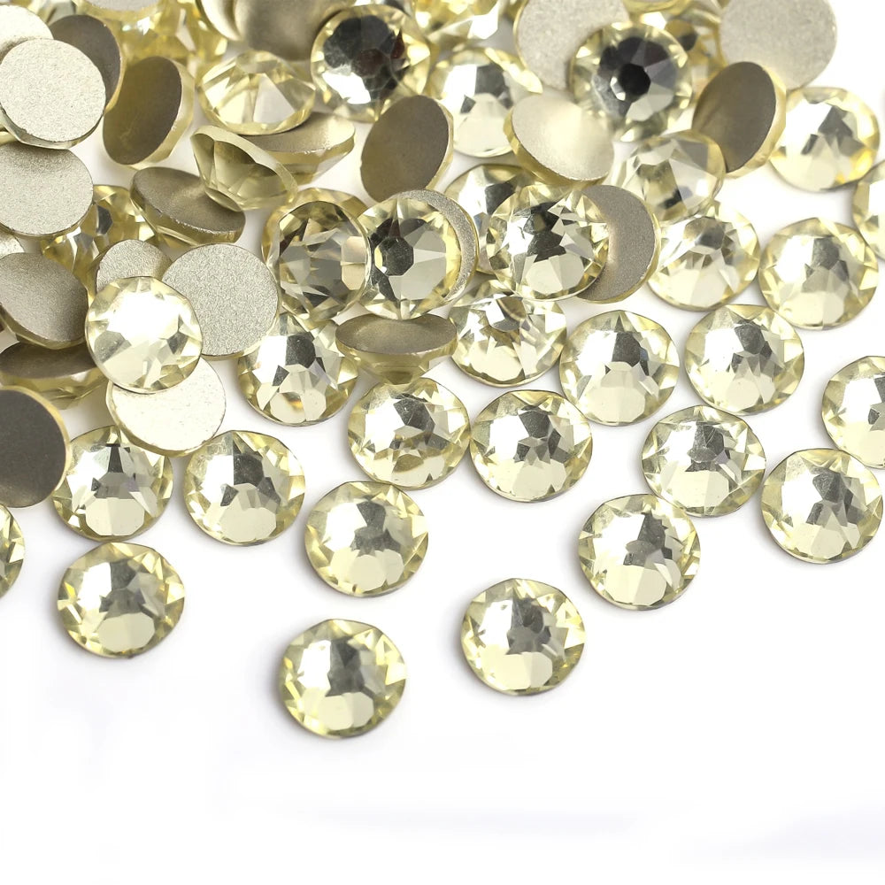VC 2088-diamantes de imitación para decoración de uñas, 16 caras de corte, cristales brillantes, ss10-30 Strass 8Big + 8Small, sin fijación térmica