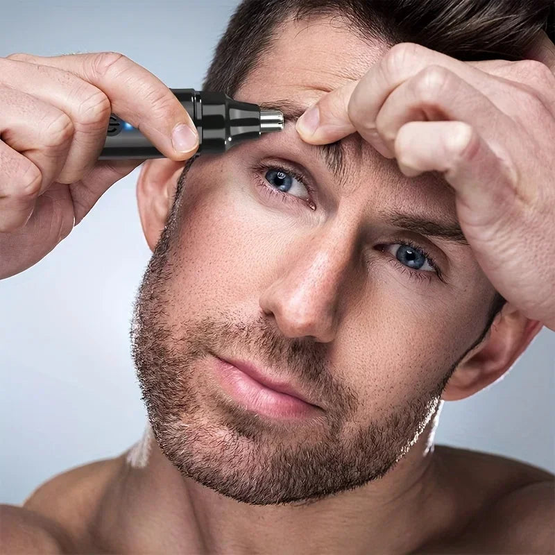 Recortadora Eléctrica Portátil de Vello de Nariz y Orejas para Hombres y Mujeres, Recargable por USB, Depilación Facial y de Cejas sin Dolor, Lavable