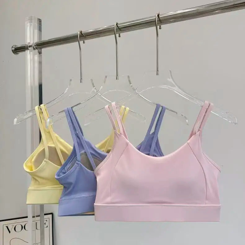 Sujetador Deportivo para Mujer, Resistente a Impactos y con Efecto Push-Up, Ropa Deportiva, Sujetador de Yoga de Secado Rápido para Verano y Alta Intensidad