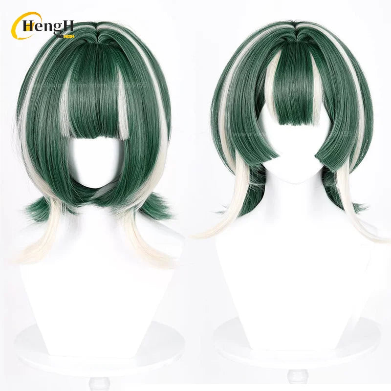 En stock Anime Zanka Guita Enji ‌   Pelucas de Cosplay Rudo Amo Li Glaze, pelo sintético resistente al calor, pelucas para fiesta de Halloween + gorro de peluca