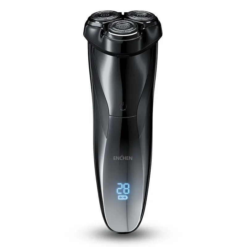 ENCHEN-Afeitadora eléctrica 3D Blackstone 3 IPX7 para hombre, máquina de afeitar resistente al agua, uso Dual en seco y húmedo, batería para Barba y cara, pantalla Digital