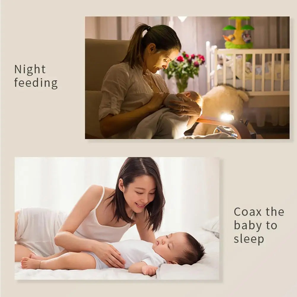 Máquina de ruido blanco para dormir RGB, 2 con sonido calmante, luz LED nocturna recargable táctil, lámpara relajante de Audio y sueño para bebé