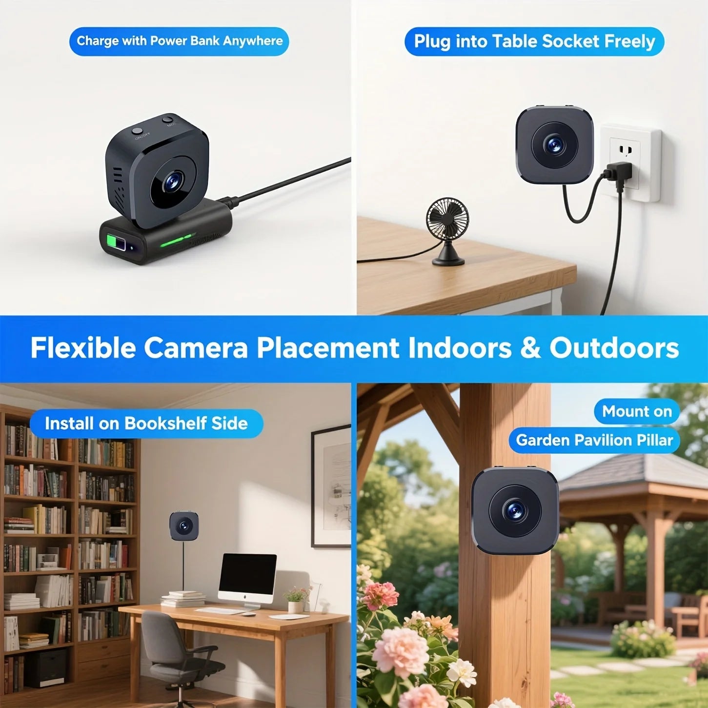Mini cámara WiFi HD de 1080P, vigilancia de seguridad interior, Monitor de bebé, videocámara de visión nocturna, cámara IP, grabadora de Audio y vídeo