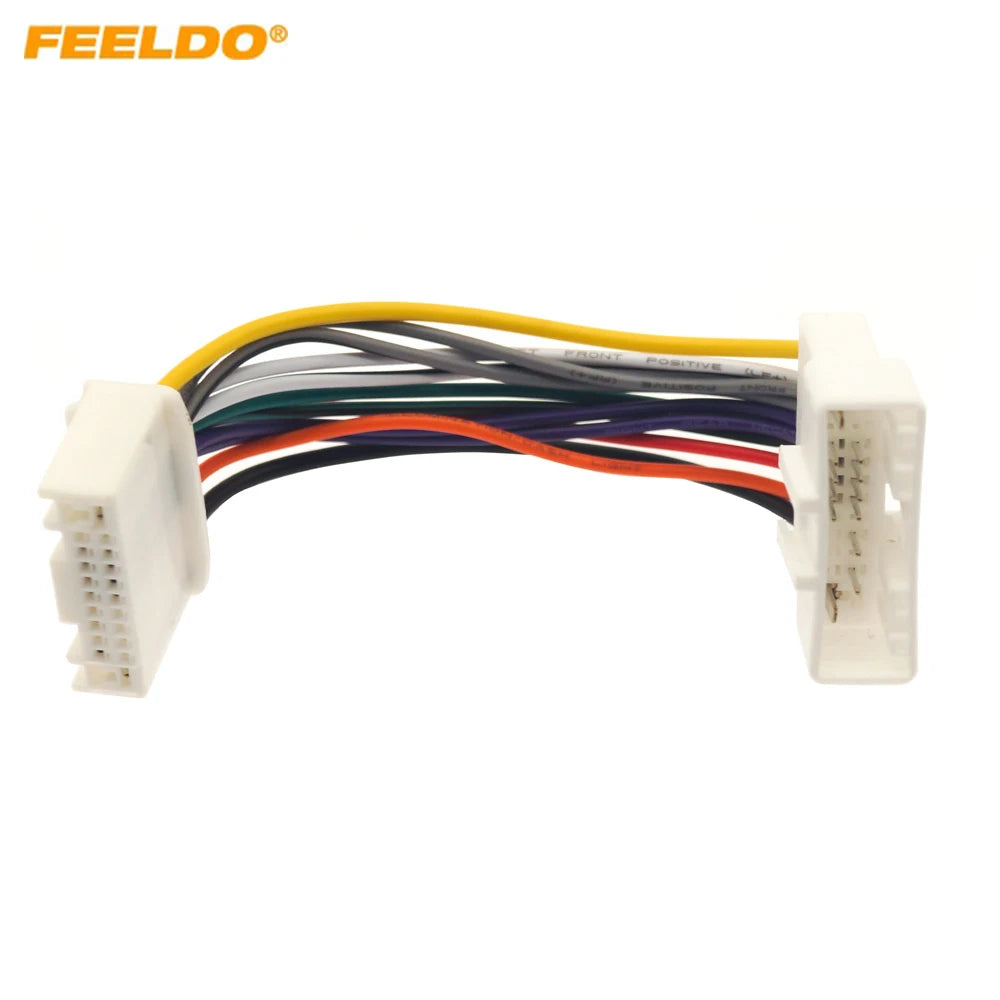 FEELDO-Adaptador de arnés de cableado de Radio de Audio estéreo para coche Nissan, modelos de coche, reproductor de CD, Cable de enchufe