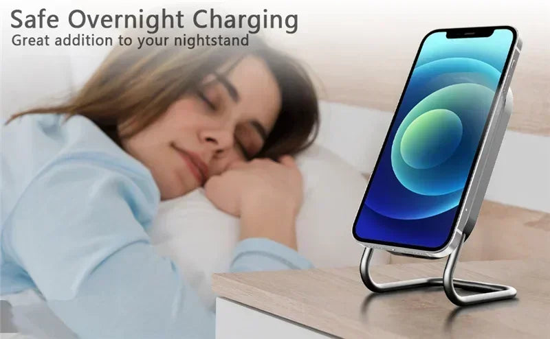 Cargador Inalámbrico Magnético, Soporte de Escritorio Ajustable y Desmontable, Estación de Carga Rápida Compatible con iPhone 17, 16, 15, 14, 13 Series