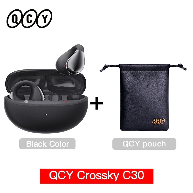 QCY Crossky C30 auriculares con Clip para la oreja Bluetooth 5,4 inalámbricos de oído abierto deportes TWS auriculares de doble conexión