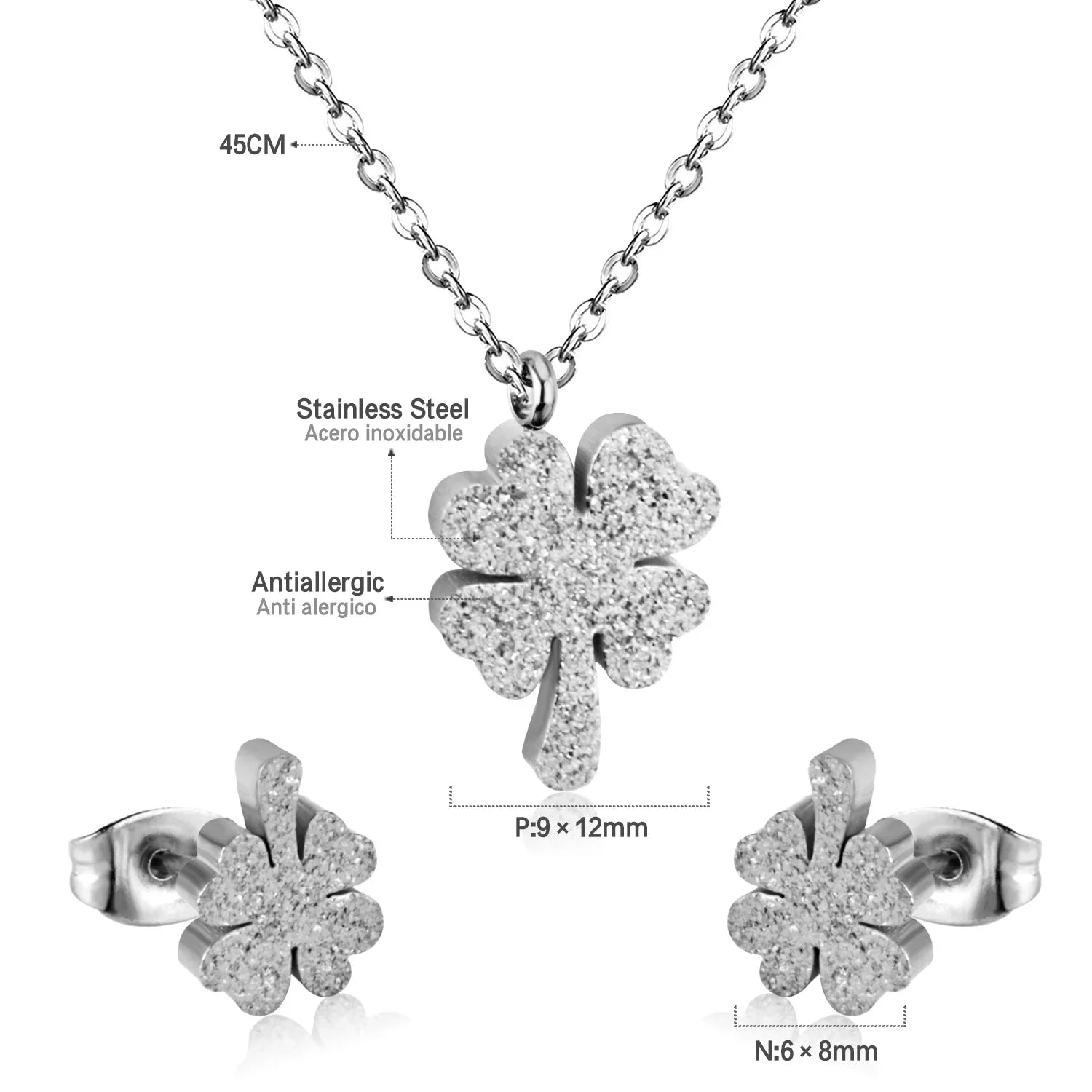 ASONSTEEL-collar con colgante de circonia y flor de corazón brillante para mujer, conjuntos de joyería de acero inoxidable, regalos delicados para uso diario