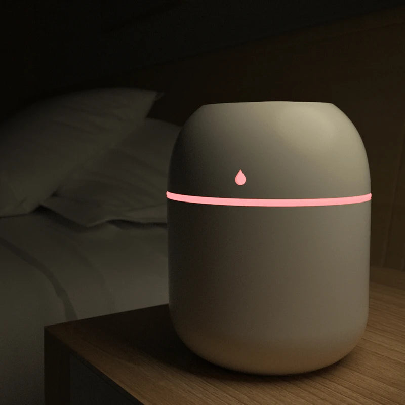 Mini Humidificador de Aire USB Portátil, Humidificador de Atomización Silencioso para Interiores, Hogar y Oficina