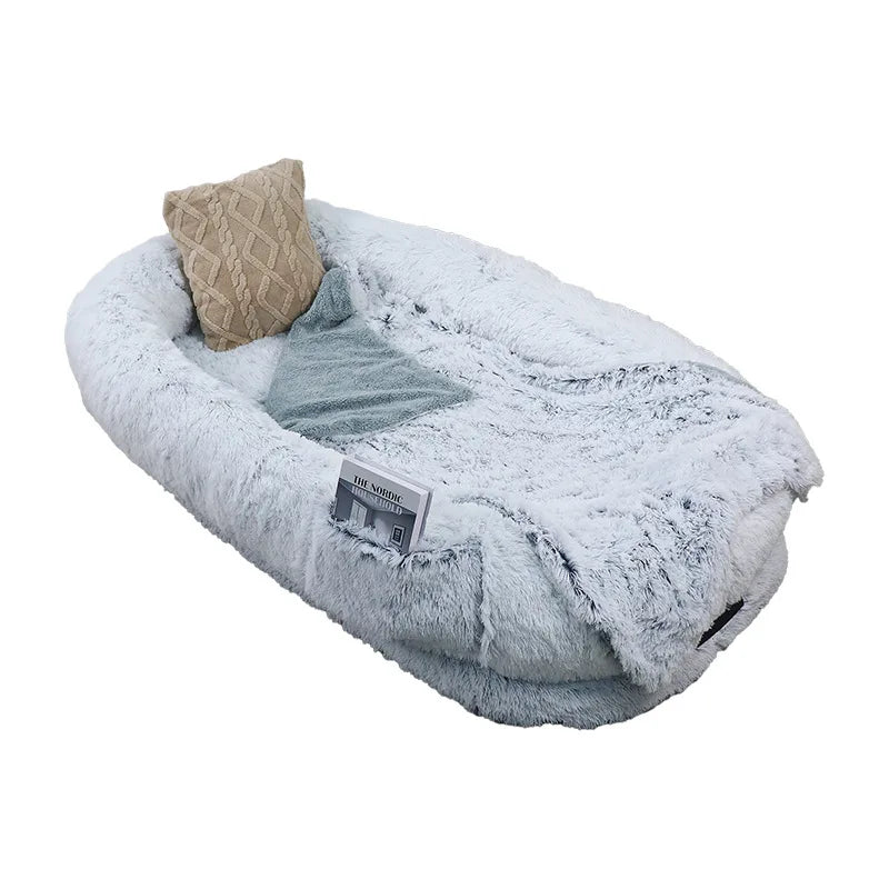 Cama gigante para perros para humanos, cama de esponja de felpa para humanos y perros, colchón informal tanto para humanos como perros.