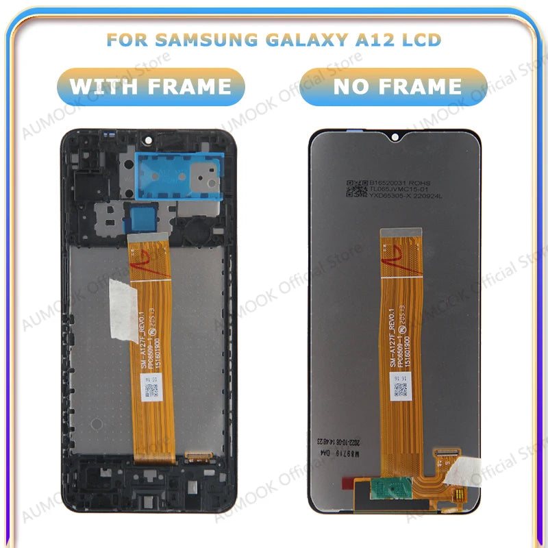 Pantalla LCD de 6,5 pulgadas para Samsung Galaxy A12 A125 A12 Nacho A127 M12 M127, Panel de montaje de digitalizador con pantalla táctil LCD, piezas de reparación