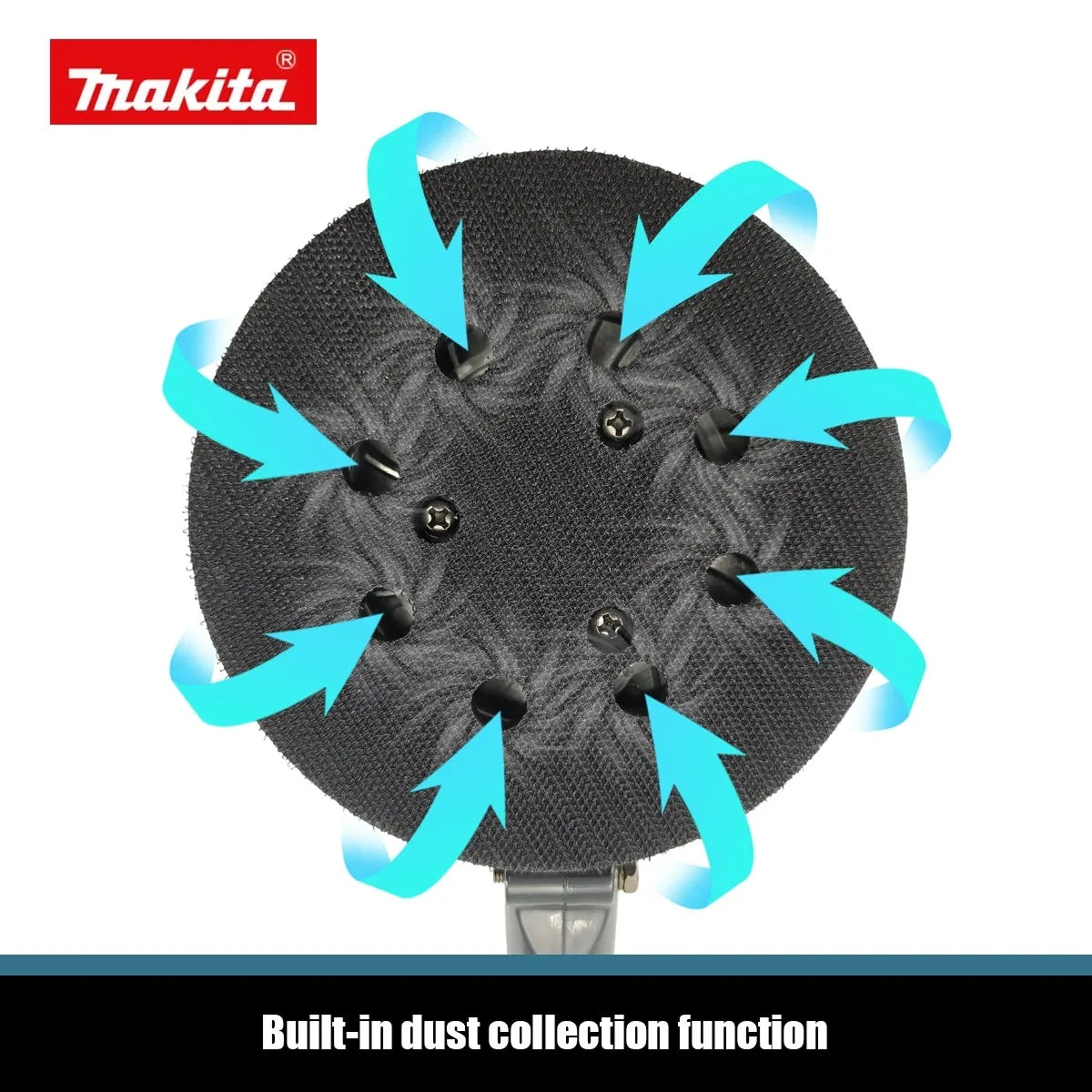 Lijadora Orbital Inalámbrica Makita DBO180Z de 18V, Pulidora Multivelocidad sin Escobillas para Lijado Profesional y Bricolaje en Madera (Solo Herramienta)