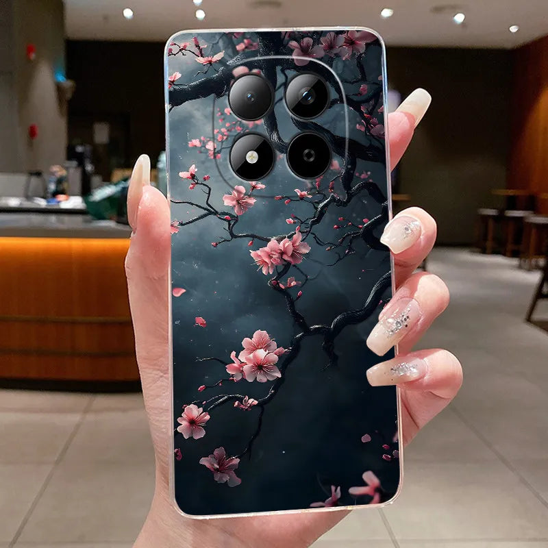 Funda para Teléfono Xiaomi Redmi Note 15 Pro 4G, Carcasa Protectora con Diseño de Lazo de Mariposa, Transparente, de Silicona TPU Suave