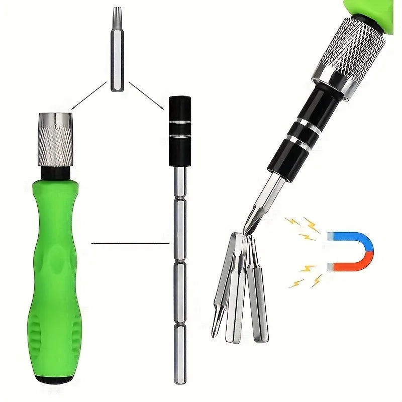 Kit de Destornilladores Multifuncional 32 en 1, Ideal para Reparar Muebles, Dispositivos Móviles, Computadoras, Pequeñas Tareas de Reparación