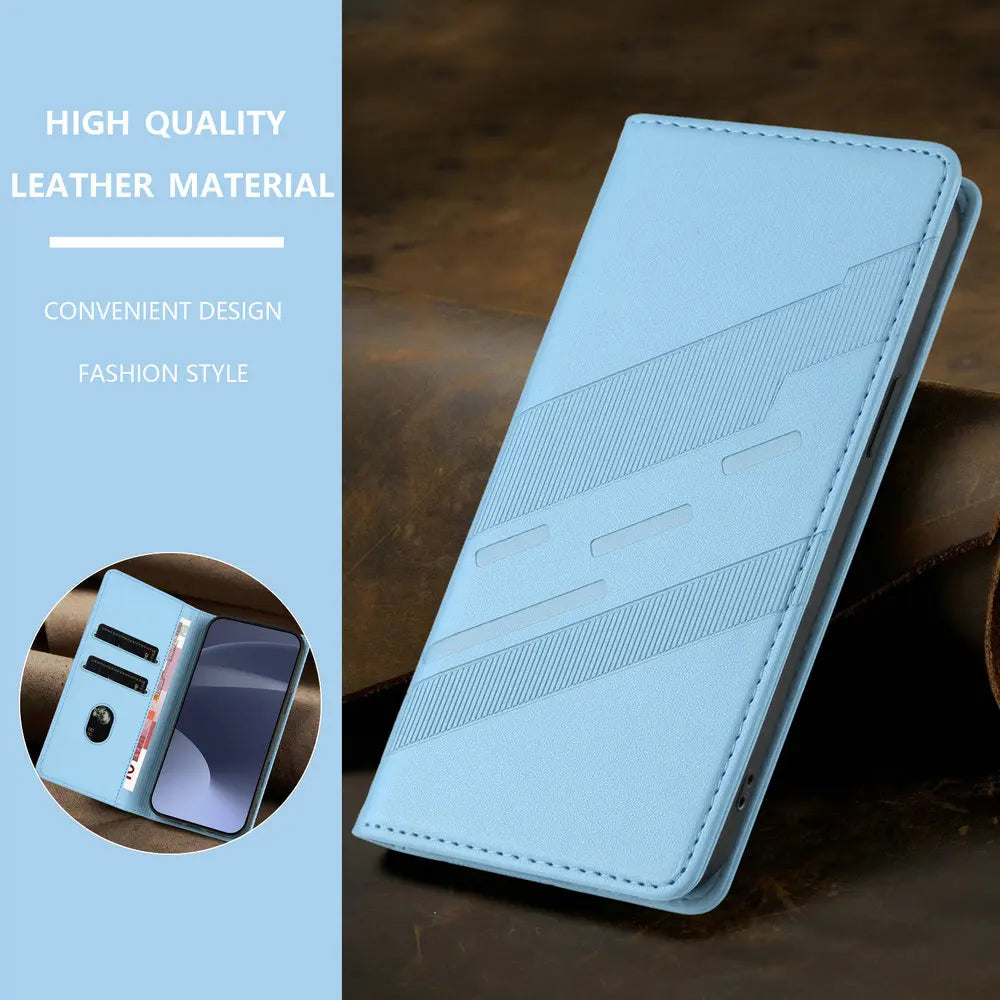 Funda de Lujo 360° para Xiaomi Poco X8 Pro Max 5G, Funda Protectora de Cuero Tipo Libro, Compatible con Poco X7 Pro, M7, M8 Pro, F7, M7, F8 Ultra, con Cierre Magnético