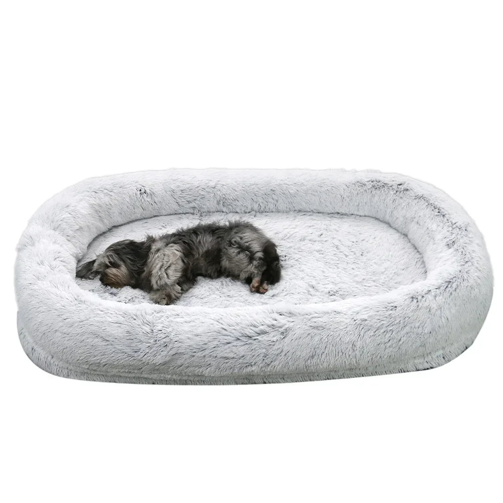 Cama gigante para perros para humanos, cama de esponja de felpa para humanos y perros, colchón informal tanto para humanos como perros.