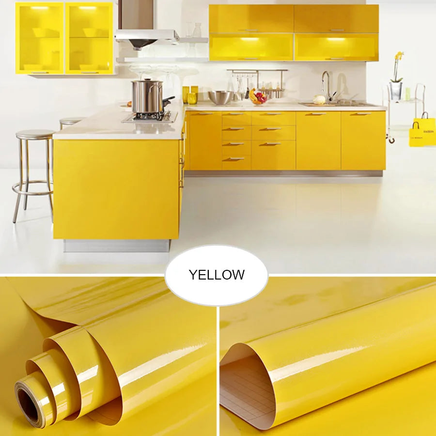 Papel Tapiz Autoadhesivo de PVC Blanco para Decoración de Muebles Antiguos, Adhesivo para Gabinetes de Cocina, Resistente a la Humedad y al Agua