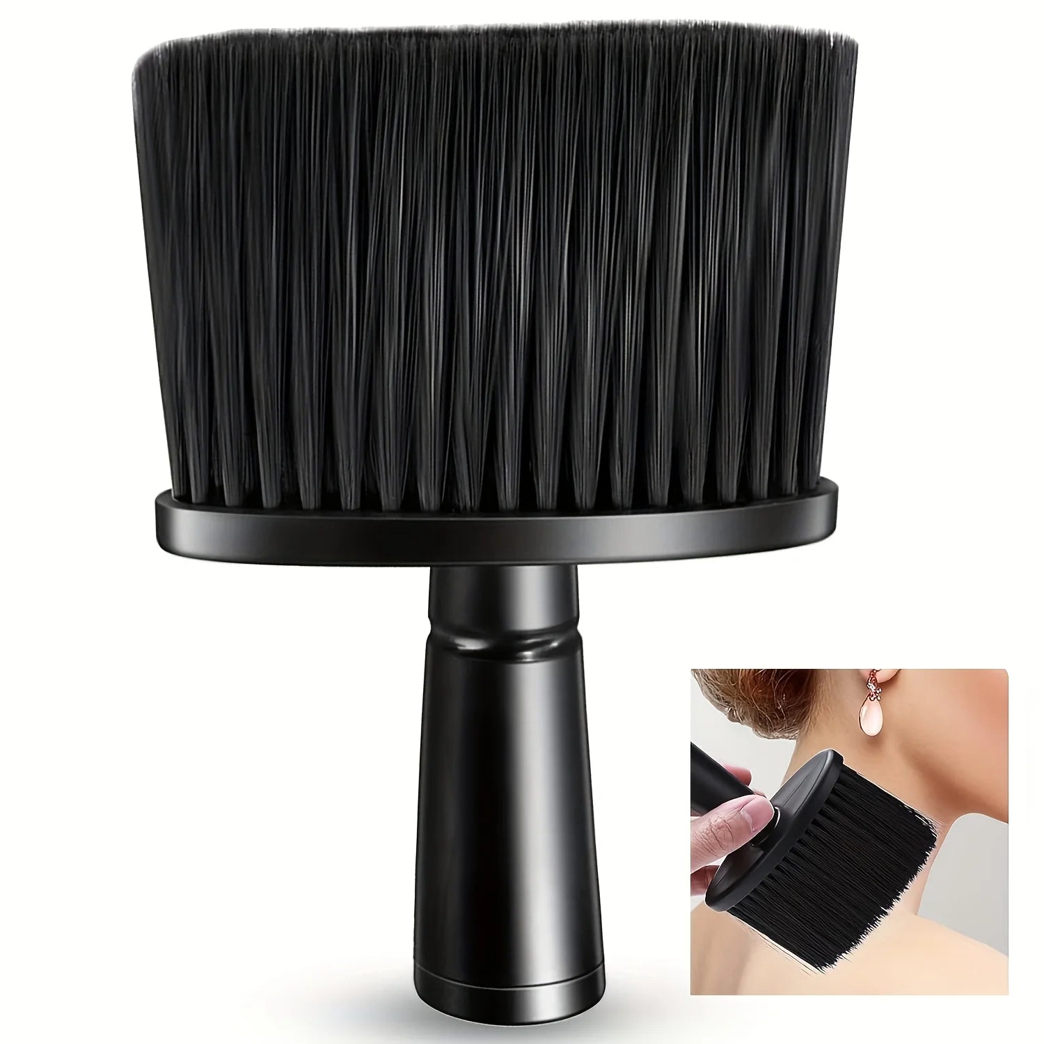 Cepillo de nailon suave para limpieza del cabello, plumero profesional para el cuello de peluquero, cepillo de limpieza multifuncional, adecuado para salón