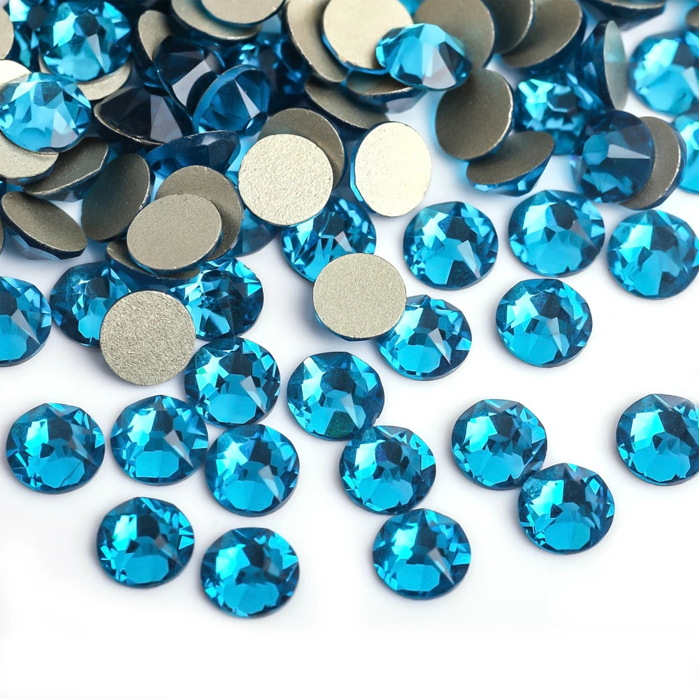 VC 2088-diamantes de imitación para decoración de uñas, 16 caras de corte, cristales brillantes, ss10-30 Strass 8Big + 8Small, sin fijación térmica