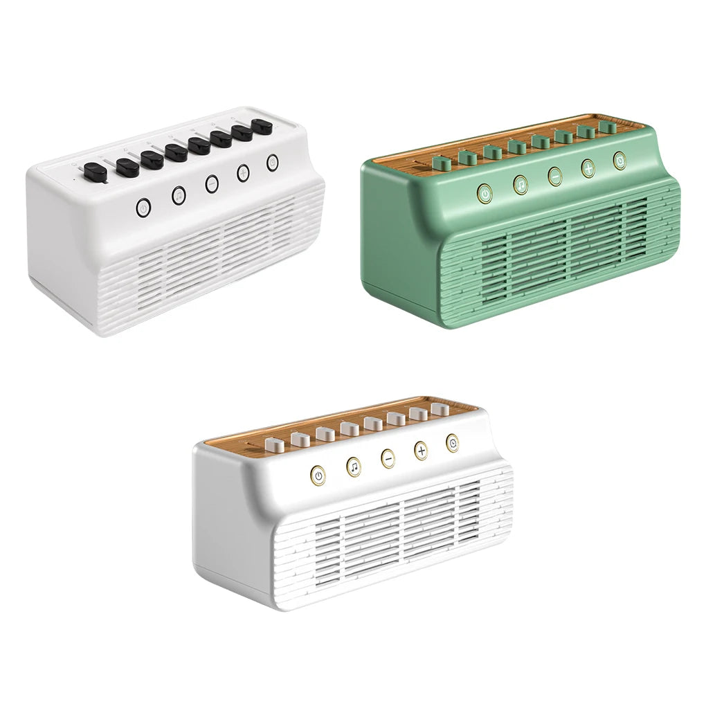 Máquina de sonido blanco para bebés con 8 sonidos naturales, altavoz inalámbrico compatible con Bluetooth, caja de música portátil, herramienta de ayuda para dormir en el dormitorio