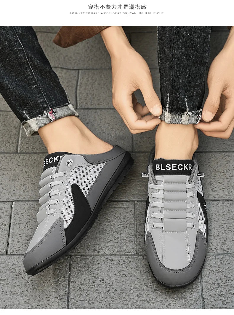 Zapatos de Hombre Estilo Verano 2026, Diseño Cerrado y Deslizante con Malla Transpirable, Mocasines Modernos y Transpirables