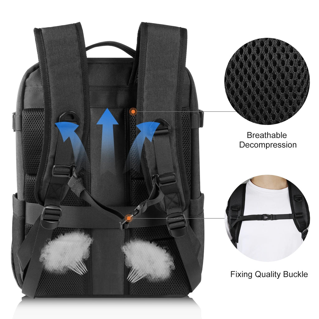 Mochila para cámara PULUZ PU5018B con panel solar, bolsa para cámara resistente al agua, mochila de fotografía multifuncional de gran capacidad