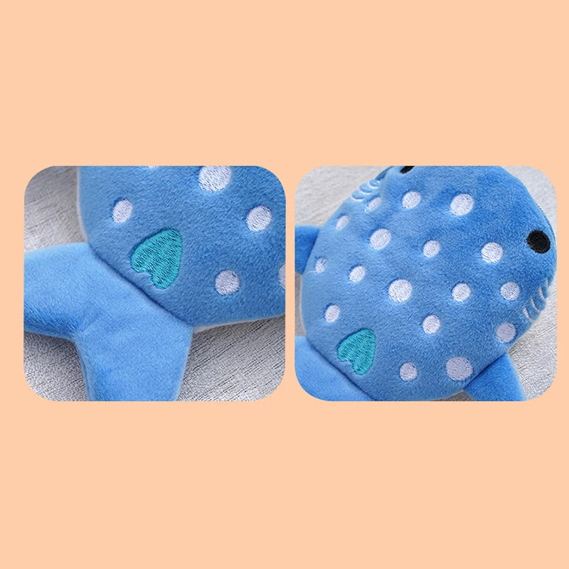 Monedero de Peluche con Diseño de Tiburón Ballena, Cartera Kawaii, Bolsa de Monedas Portátil, Organizador de Monedas para Llaves y Auriculares, Bolsa con Cierre, Regalo para Niños