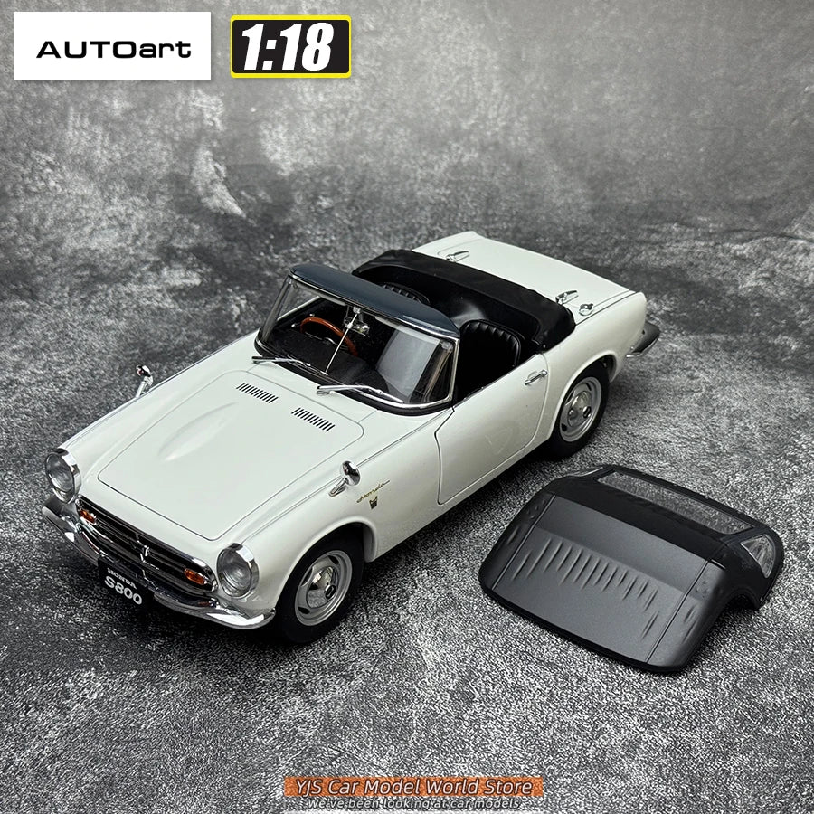 AUTOART 1/18 Honda S800 Coche Deportivo Convertible Modelo de Coche Enviar a un amigo Colección Personal Adorno Estático