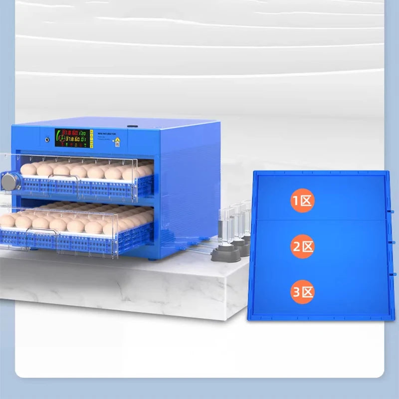 Incubadora de Huevos de Aves de Corral Digital Inteligente de 220V, Volteo Automático de Huevos, Control de Temperatura y Humedad, Incubadora para 128 Huevos