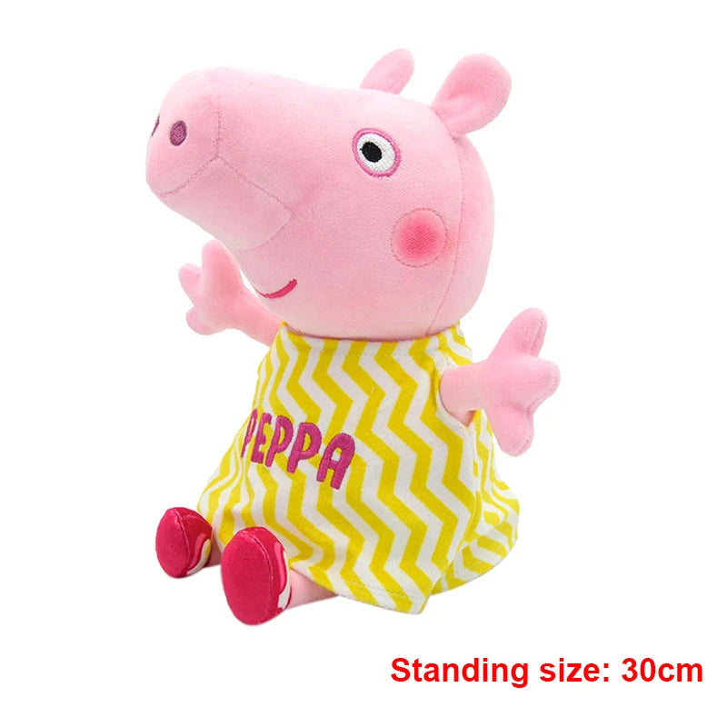 30cm Original Peppa Pig juguetes de peluche George Eddie Bear Mr dinosaurio figura de Anime juguetes de peluche niños juguete de regalo de Navidad