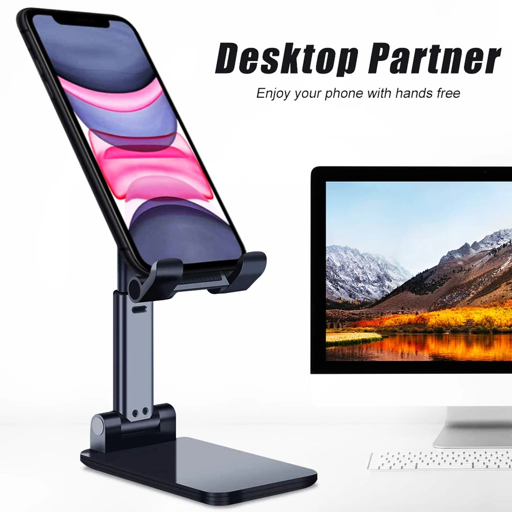 Soporte de escritorio para teléfono inteligente, soporte plegable para tableta, iPhone, iPad, Samsung, Huawei y Xiaomi