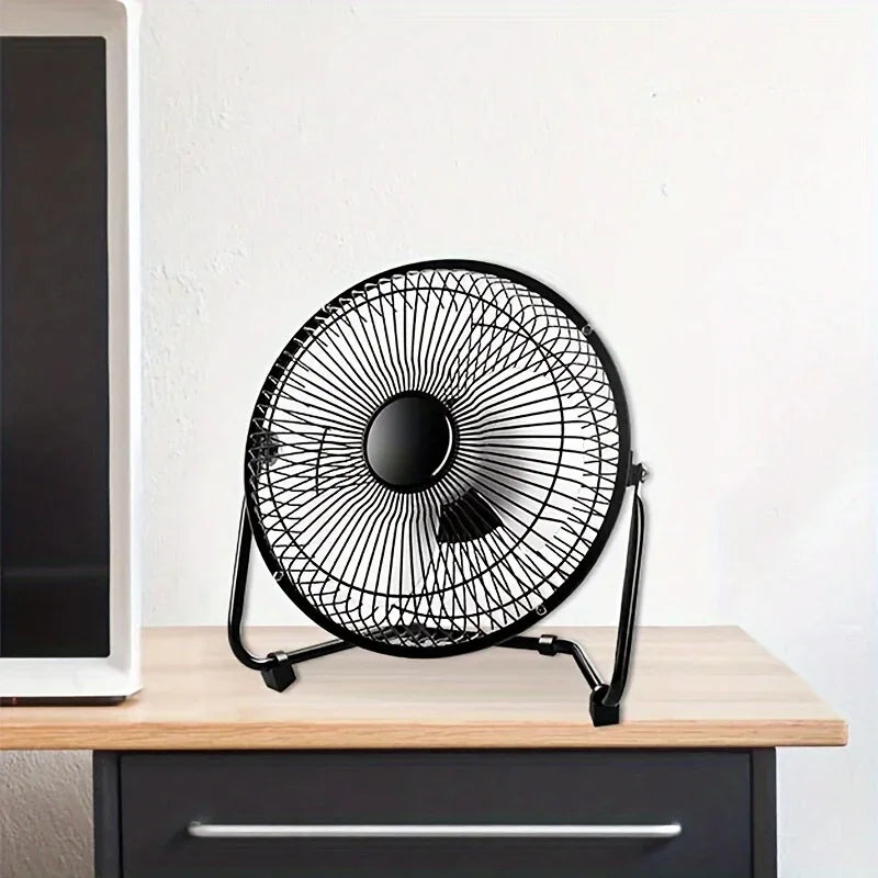 Ventilador de escritorio eléctrico USB portátil de escritorio de 4/6/8 "con 2 velocidades ajustables, 4 aspas para un fuerte flujo de aire y 360 °   Ángulo ajustable