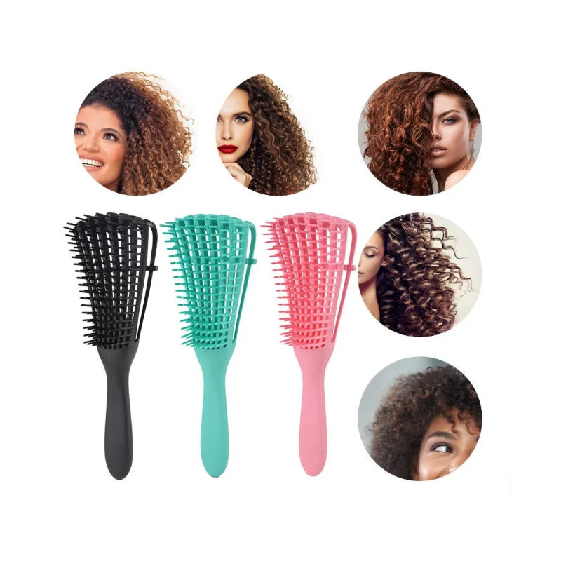 Cepillo para el cabello, cepillo para desenredar, masaje del cuero cabelludo, peine para el cabello para mujeres, cepillo para desenredar el peinado, herramienta de cuidado de salón de peluquería rizado