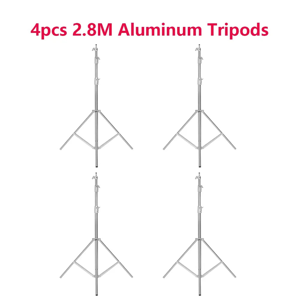 Trípode de 2,9 M, trípode grande súper estable, soporte de luz plegable, marco de elevación, ruedas, Softbox de fotografía, estudio fotográfico de acero inoxidable