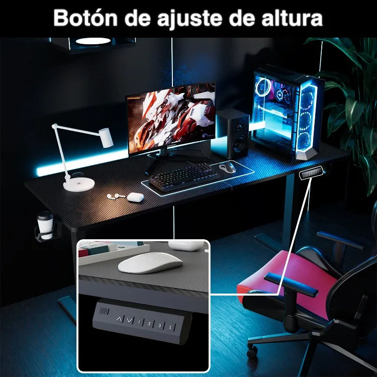 Escritorio eléctrico para ordenador, mesa ergonómica con altura ajustable para sentarse y ponerse de pie, escritorio para juegos, muebles para el hogar y la Oficina