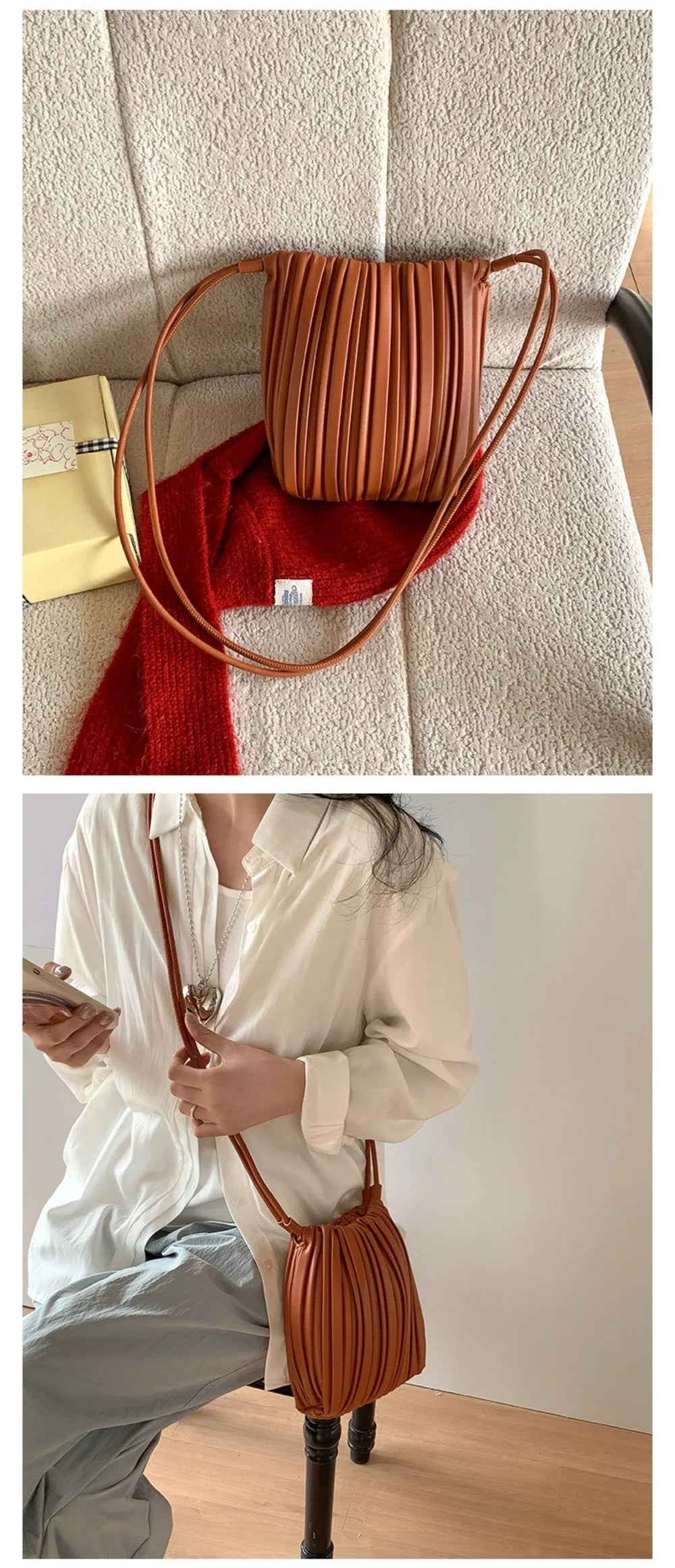 Nuevo bolso cruzado de cuero PU, bolso de hombro con bolsillo interior de uso versátil, Mini monedero elegante para mujeres y niñas