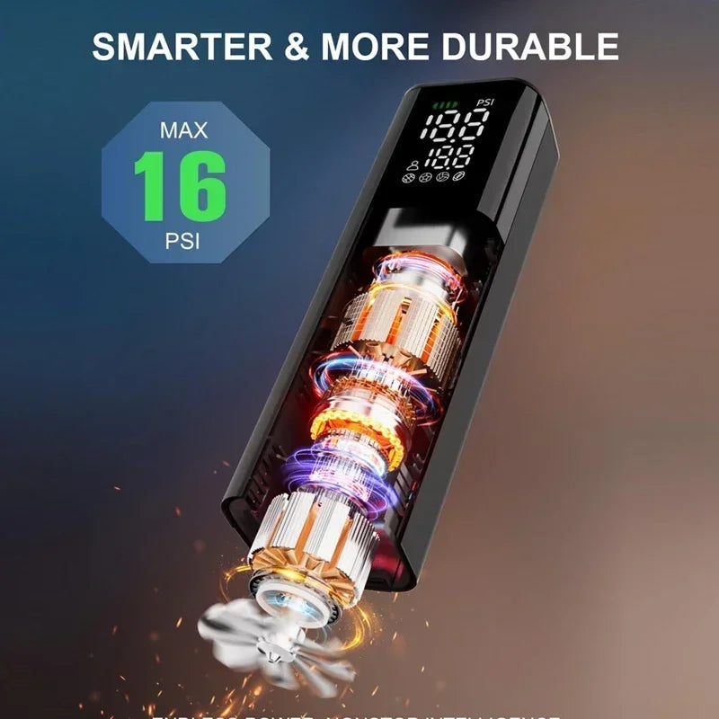 Inflador eléctrico con cable portátil, bomba de aire para neumáticos de coche, compresor de aire de 20PSI para coche, motocicleta, baloncesto con cable de alimentación extendido