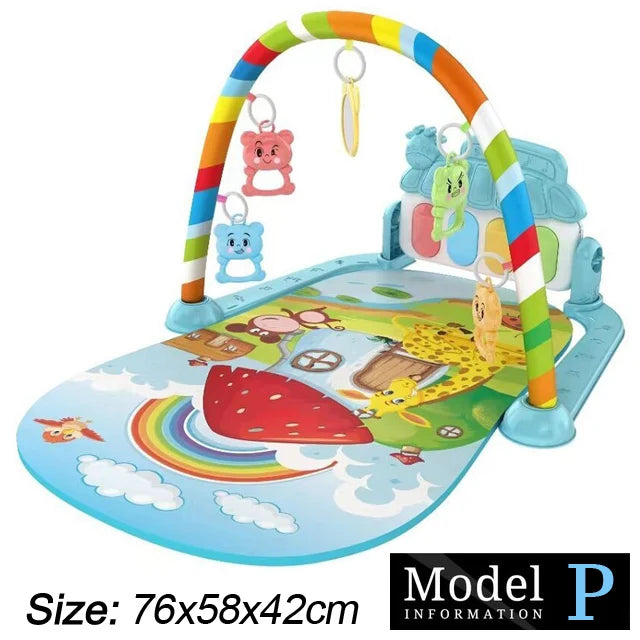 Soporte de Fitness para bebé, juego de música, juguetes de actividades de gimnasio, manta para gatear de Piano para recién nacido, almohadilla de juego de Pedal, regalos de educación temprana de 0 a 36 meses