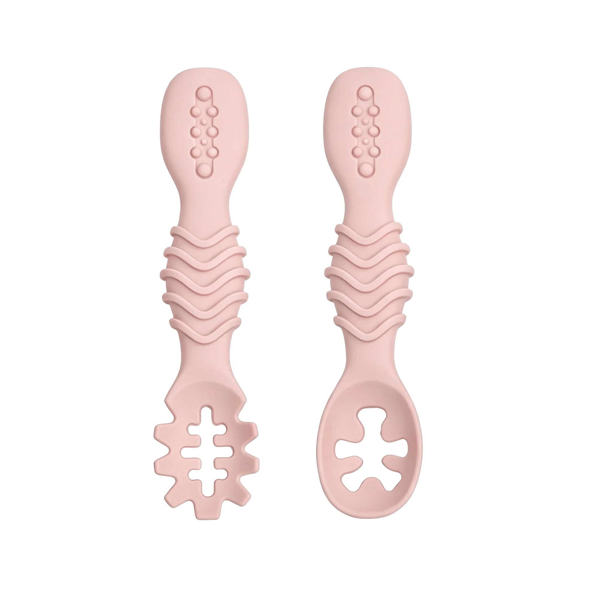 Juego de cucharas de silicona para bebé, 2 uds., diseño minimalista y elegante, accesorio para alimentar al bebé, lavable en lavavajillas, regalo ideal para bebé