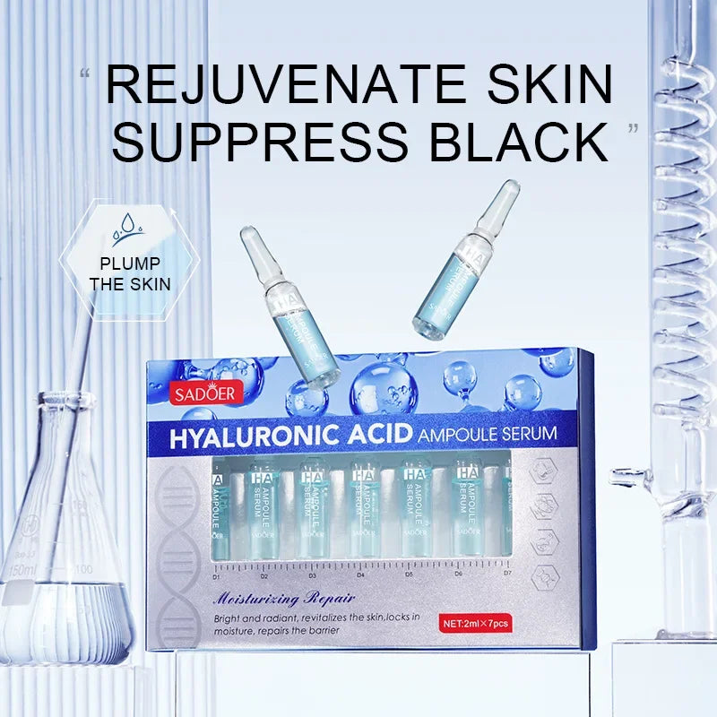 Sadoer cuidado de la piel suero líquido de ácido hialurónico hidratante Facial Lifting Glow Up нити дляislavтяжки лица Dermapen Serum 2ml * 7Pcs