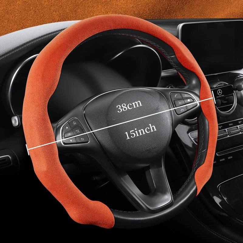 Protector ultrafino para volante de coche de gamuza estilo tarjeta, versión universal dinámica y de moda