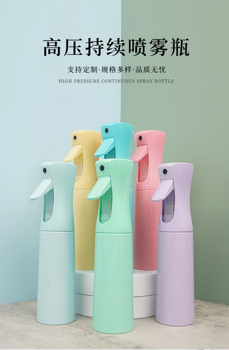 Botella de Spray para peluquería, bote de Spray de alta presión para el cabello, regadera de Spray continuo, estilista para el cabello, Director automático, 300ml