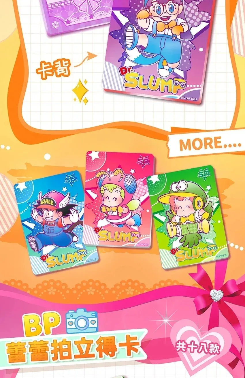Tarjetas Arale originales Akira Toriyama, figuras de autorretrato, tarjeta rara SE SP BP, periferia de animé, tarjeta coleccionable, juguete para regalo