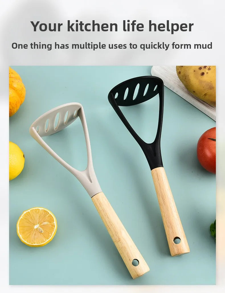 Herramientas de cocina transfronterizas, prensador de patatas de silicona, prensador de ajo, prensador de patatas resistente a altas temperaturas