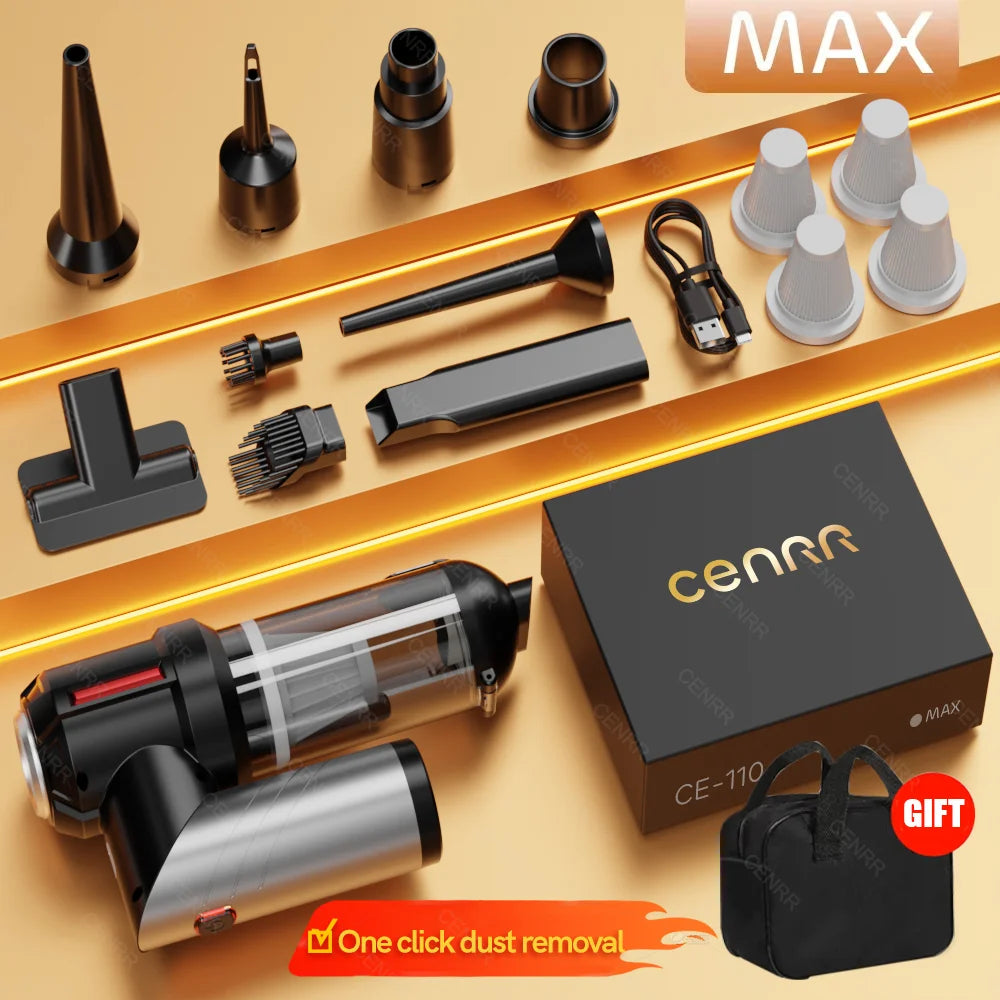 CENRR 998000 Aspirador de coche PA, Mini aspirador inalámbrico potente para coche, aspirador portátil de mano, electrodoméstico
