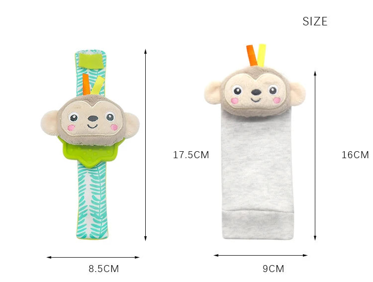 Juguetes de animales de peluche para bebés, sonajeros de muñeca, sonajeros para recién nacidos, juguetes para hacer sonidos, sonajero para bebés de 0 a 12 meses