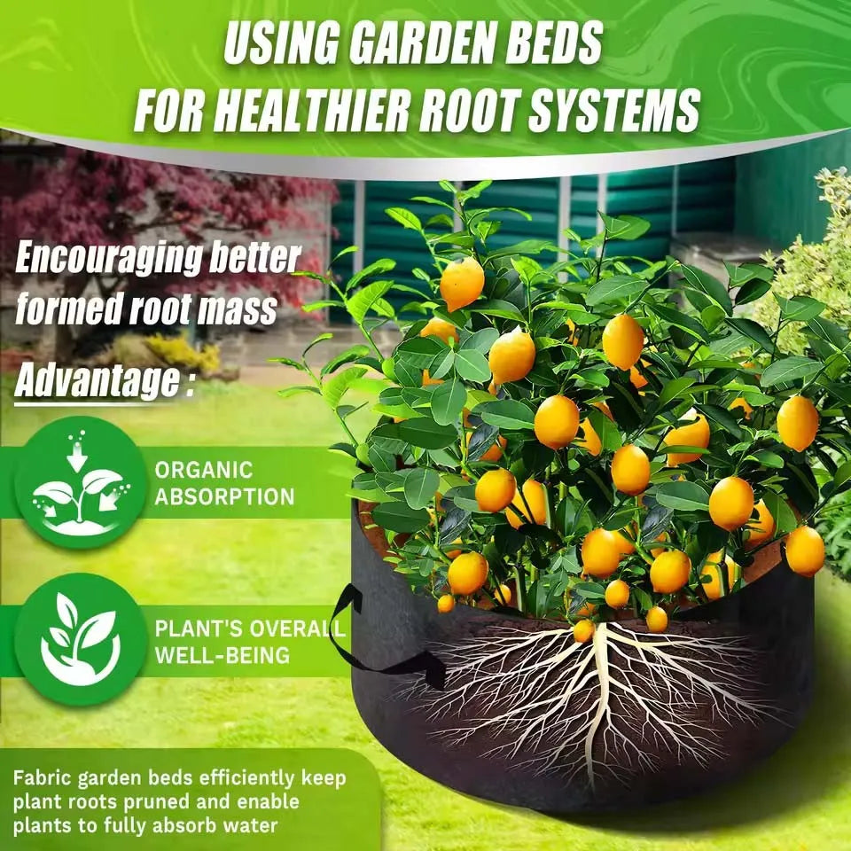 Macetas de Cultivo No Tejidas con 6+1 Compartimentos, Suministros de Jardinería, Macetas de Jardín para Exteriores, Contenedor para Flores y Vegetales, Saco para Semillas