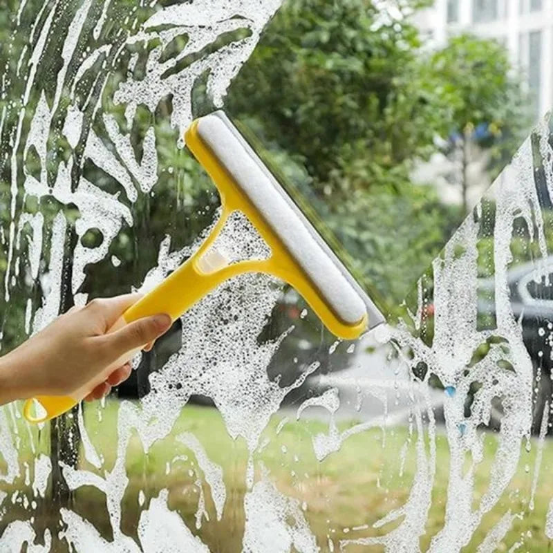 Limpiador de vidrio multifunción, cepillo de limpieza de ventanas para el hogar, pulverizador, cepillo de limpieza de jabón, cepillo de goma automotriz para el hogar